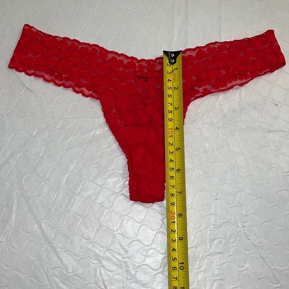 Victoria’s Secret red heart mesh nylon panty O/S - Picture 6 of 9
